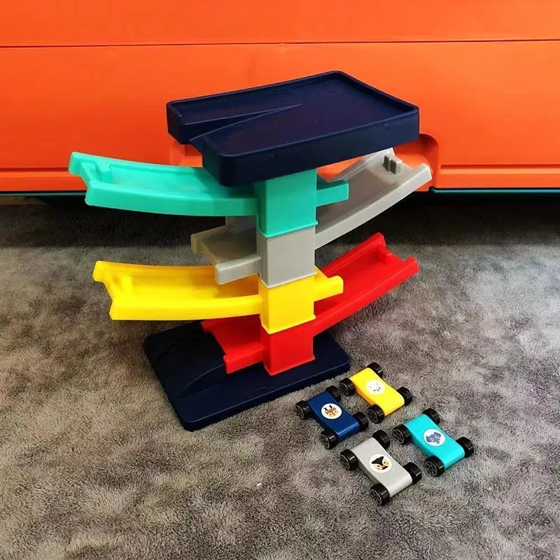 Race Track Car Ramp Toy Educational Game For Boys Children Racing Gliding Track Toys Puzzle Gliding Rail Car Park Toy