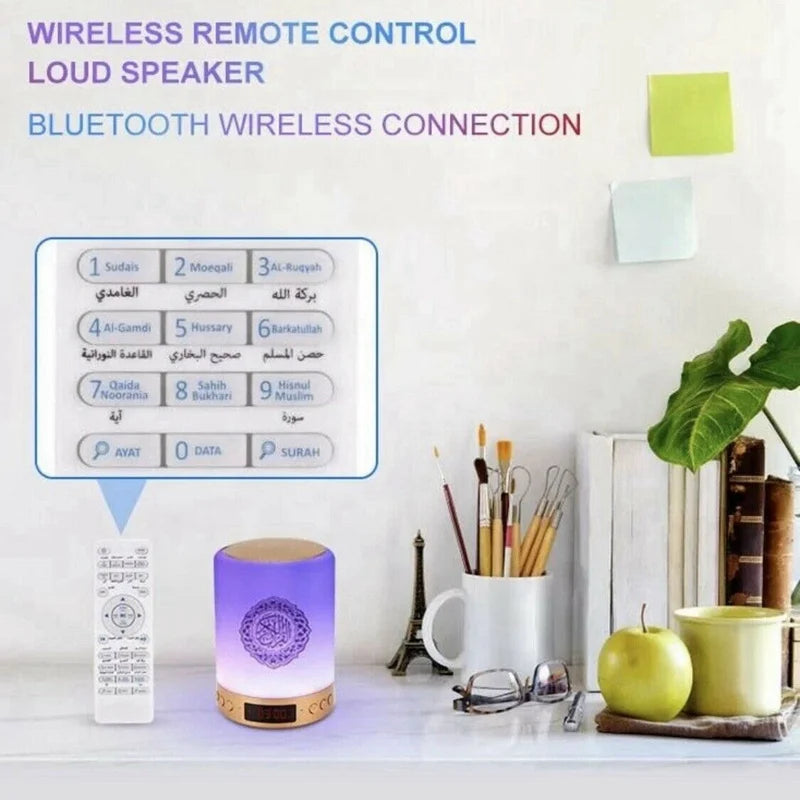 Heller Koran Azan Muslim Koran Bluetooth Lautsprecher Tragbares Nachtlicht Heilige Lampe Soundbox Musik Kabellos Caixa De Som Bocina Mp3