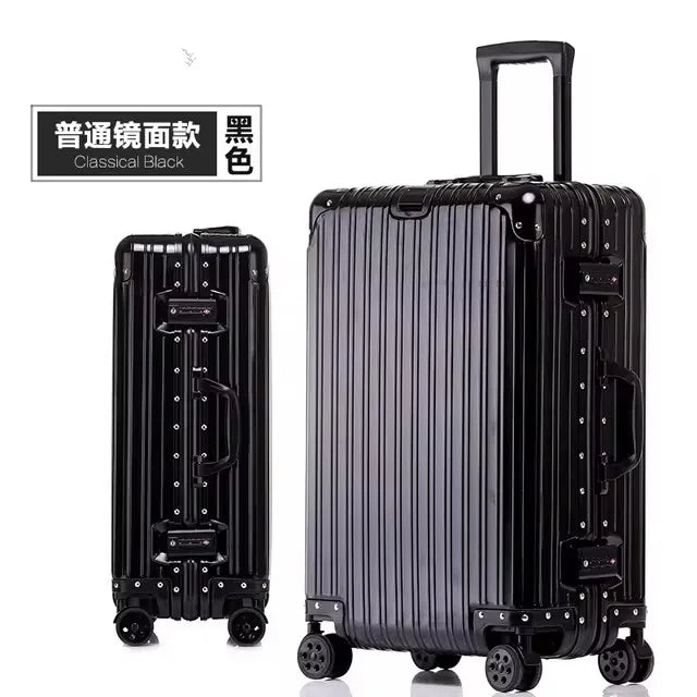Bagage de voyage Spinner 20/24/26/29, valise de marque en alliage aluminium-magnésium de haute qualité