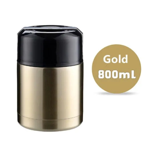 Boîte à déjeuner isotherme grande capacité 800ML/1000ML, Portable en acier inoxydable, Contenants alimentaires pour soupe, Bouteilles isothermes