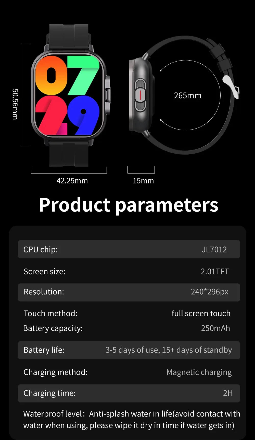 TWS Earphone Smartwatch 2.01" Headset 2-in-1 Smartwatch BT-Anruf Bluetooth Kopfhörer Uhren Herzfrequenz Sport Fitness Armband