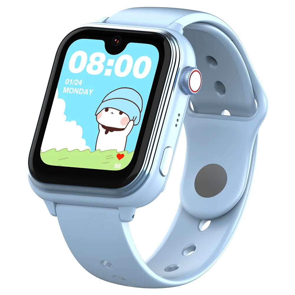 Montre intelligente GPS Wonlex KT37 pour enfants avec assistant vocal IA, application de surveillance, suivi de localisation WiFi, appel vidéo 4G