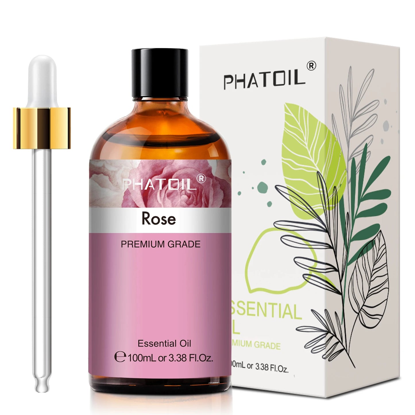 PHATOIL 100ml Eukalyptus Ätherisches Öl für die Haut Lavendel Vanille Jasmin Zitrone Bergamotte Aromaöl für Aromatherapie und Kerzenherstellung