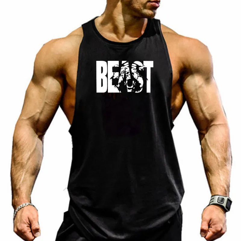 Débardeur de sport sans manches pour homme - Maillot de corps pour homme - Haut de sport pour homme - Vêtement de sport - Haut de sport stringer