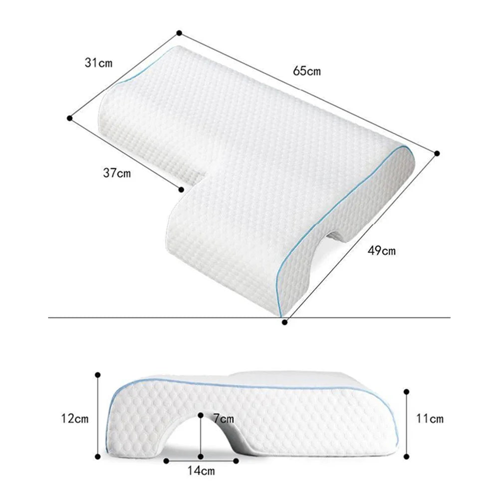 Arched Cuddle Couples Pillow with Slow Rebound and Breathable Memory Foam,Sleep Pillow for Anti Pressure Hand Protect Cervical