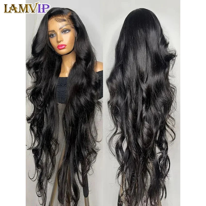 250 % 30–36 Zoll Body Wave 13x6 HD-Frontal Echthaar, vorgezupft, Spitze, brasilianisch Remy 13x4 Frontperücke 4x4 Verschluss mit HD-Vollspitze