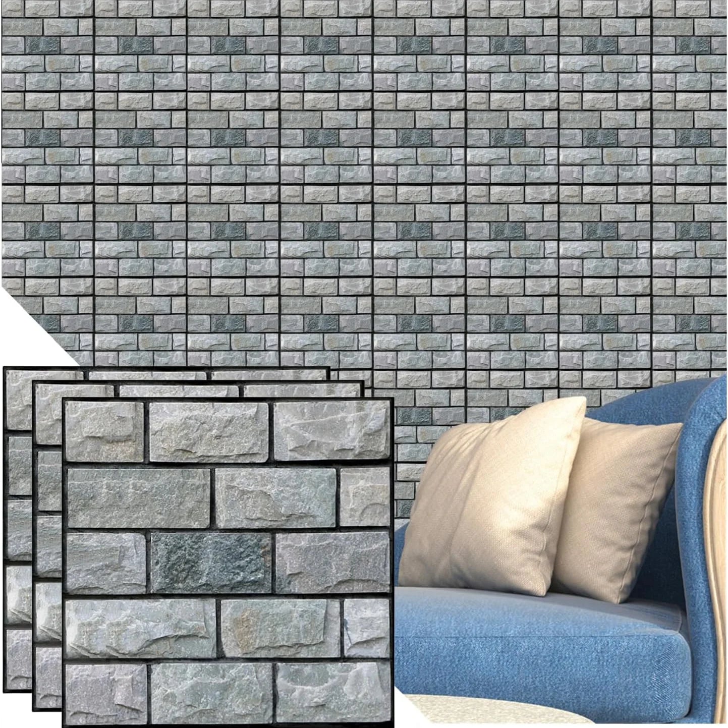 10/20Pcs Peel and Stick Tile Backsplash Thicker Design Marble Tiles 12"X12" Stick on Backsplash Self Adhesive Tiles for Any Room