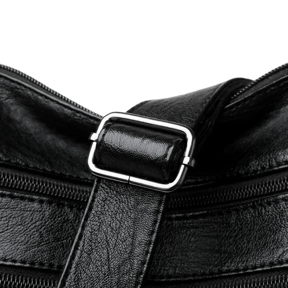 Sacs bandoulière en cuir souple Kangaroo pour femmes Sacs à bandoulière vintage multi-poches Designer Sacs messager décontractés pour dames Sac à main