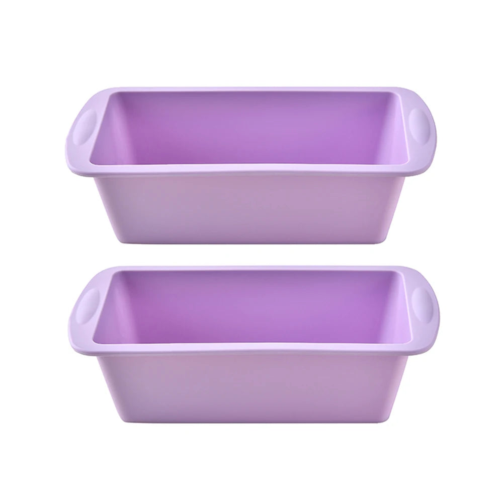 2 Stücke/Set Mini Kastenform Brot Toast Silikonform Rechteckige Kuchenform Käsekuchenform Backform Brot Backblech