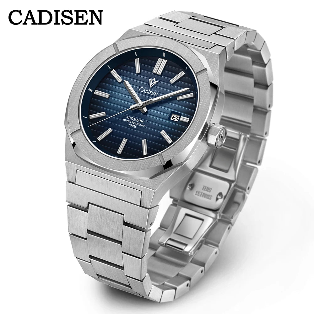 CADISEN Taucheruhr Retro Luxus Saphirglas MIYOTA 8215 Deutscher Designer Herren Automatikuhr Mechanisch 10Bar Wasserdicht Leuchtend