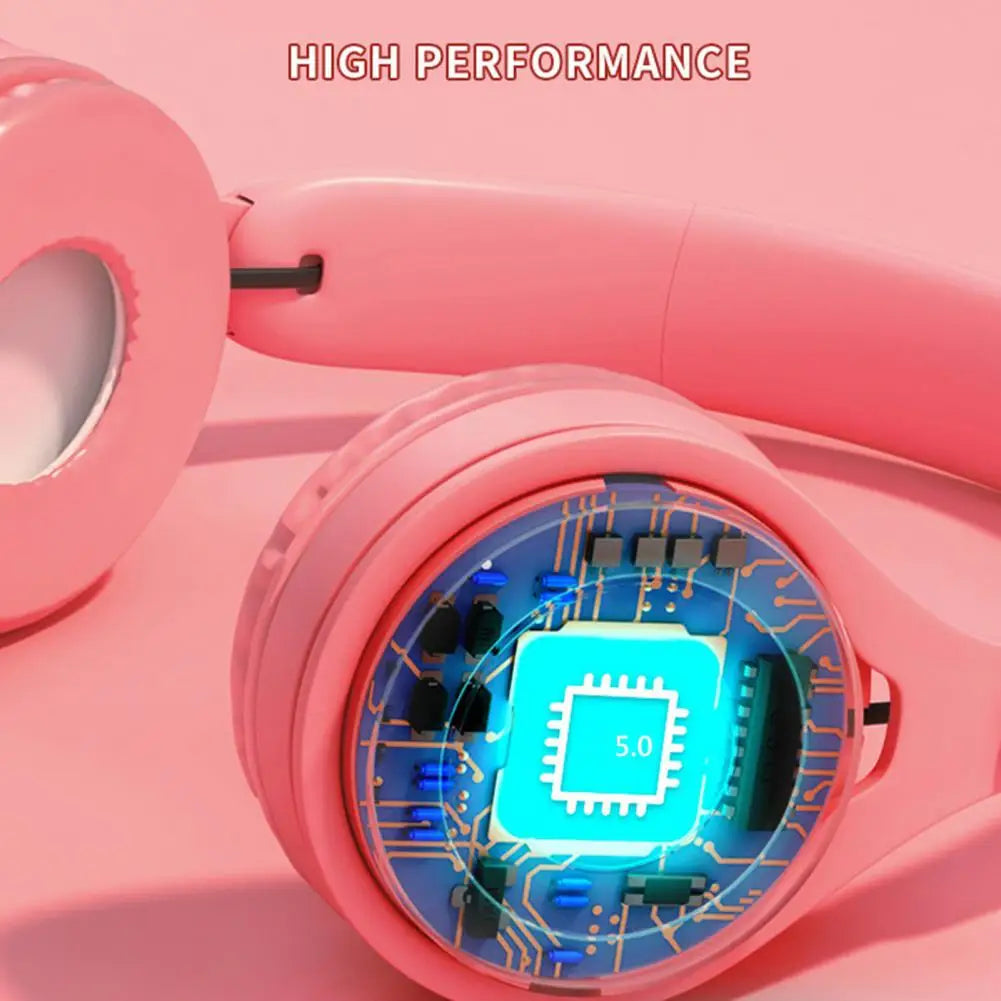 Écouteurs sans fil Bluetooth pour enfants, Casques stéréo pliables, Casques de jeu supra-auriculaires pour Android iOS