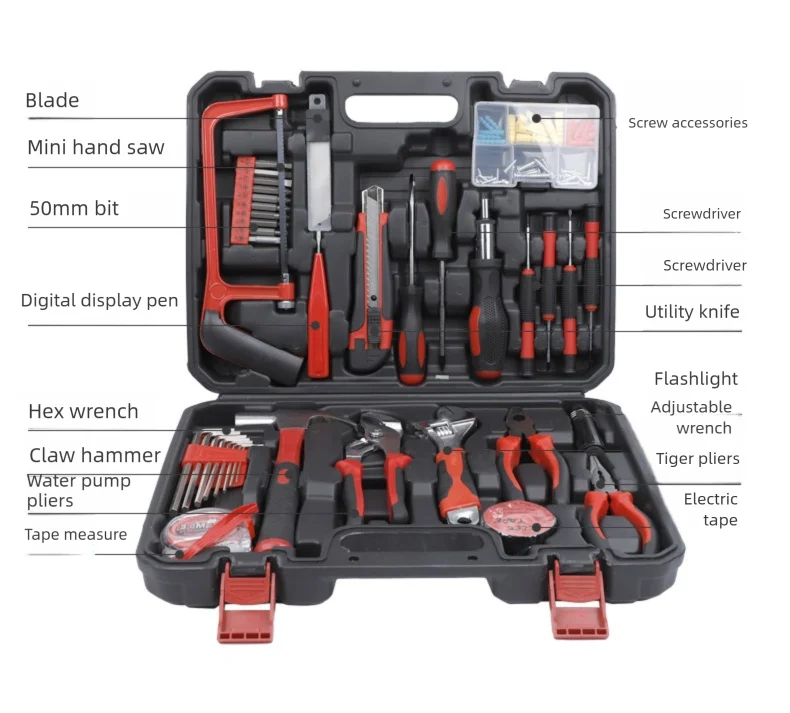 ZTEN Multifunktions-Elektriker-Reparaturwerkzeugkasten Reparatur-Kombinationswerkzeug mit Heißklebepistole Heimwerker-Werkzeugset