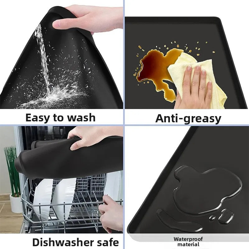 Silikon-Waschmaschinenmatte, Aufbewahrungsmatte, multifunktionale staubdichte und wasserdichte Waschmaschine, Trocknerschutz oben