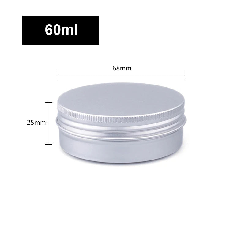 5 ml 10 ml 15 ml 30 ml 50 ml 80 ml round aluminum box tin can screw lid storage scented candle lip balm oil empty jar 10 pcs
