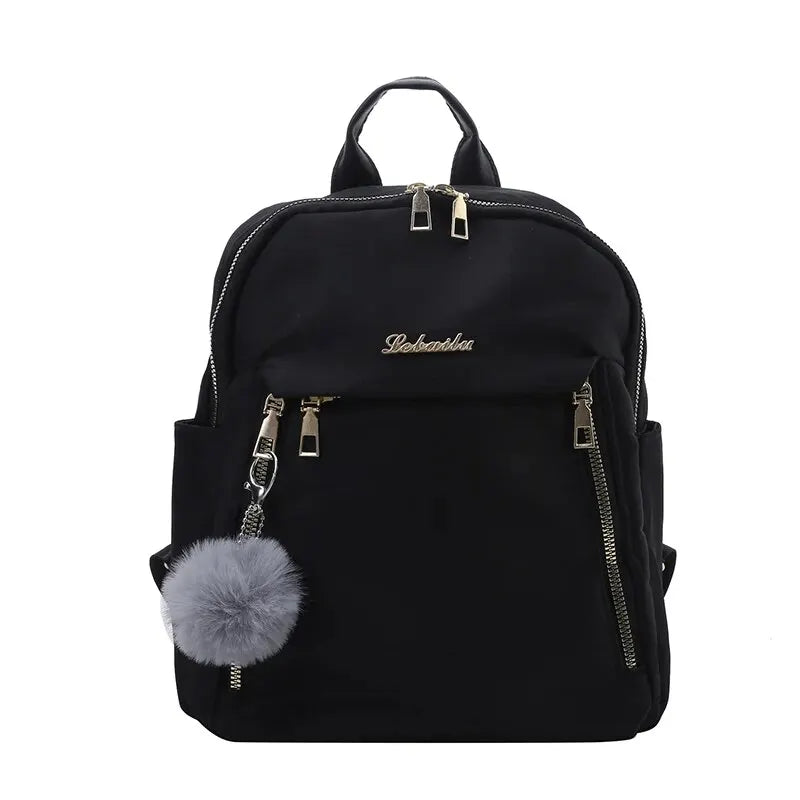 Sacs à dos simples grande capacité nouveau sac de voyage noir pour femmes sac à dos étudiant Harajuku solide unisexe sacs Streetwear