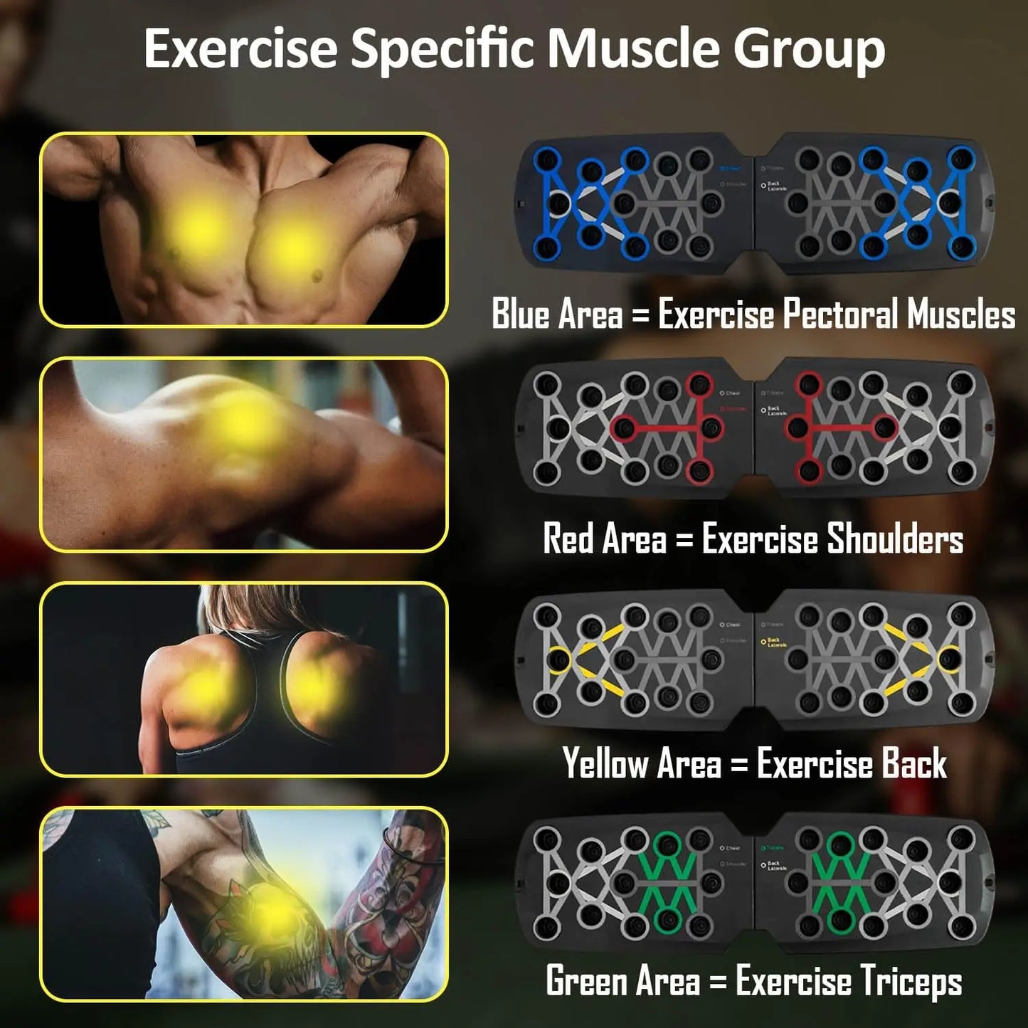 Planche de pompe 21 en 1 NW – Station d'exercice pliable portable – Équipement de fitness portable pour pompes – Équipement de musculation pour entraînement en salle de sport
