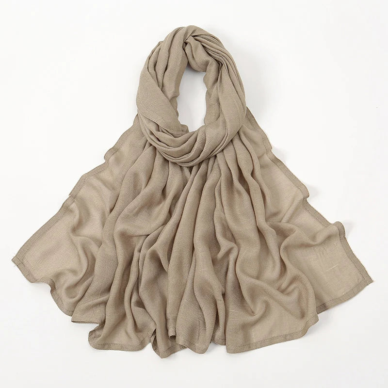 Neuer 170*70cm muslimischer Modal Hijab Viskose-Baumwoll-Schal für Frauen, einfarbig, Kopftuch, islamischer Turban, Haarband, Schleier
