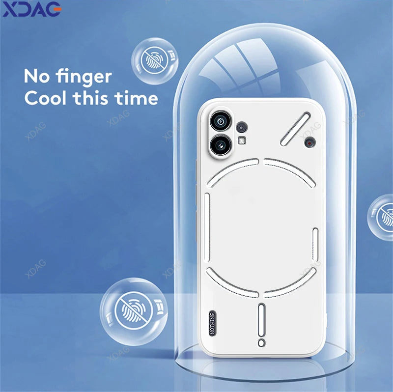 Coque de téléphone pour Nothing Phone (1) 1 One 5G A063 Housse de protection arrière en silicone liquide d'origine de haute qualité simple et tendance avec protection d'appareil photo