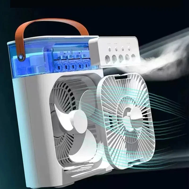 3-in-1-Ventilator, Klimaanlage, kleiner Haushalts-Luftkühler, LED-Nachtlicht, tragbarer Luftregulierungsventilator, Büro-Heimventilator, neu