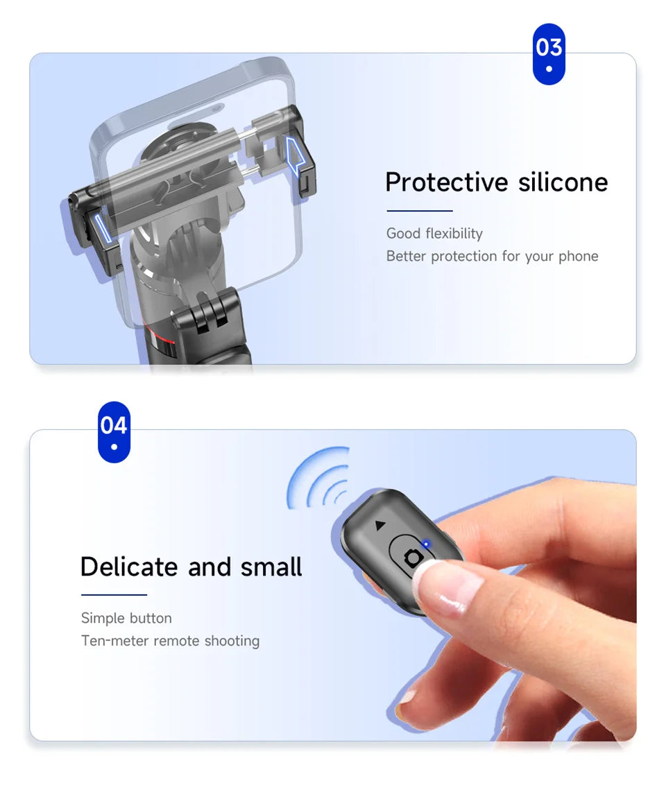FGCLSY Telescopic Selfie Stick Tripod Monopod Stand Mobile Phone Support Wireless Gimbal Stabilizer For iPhone Android Holder