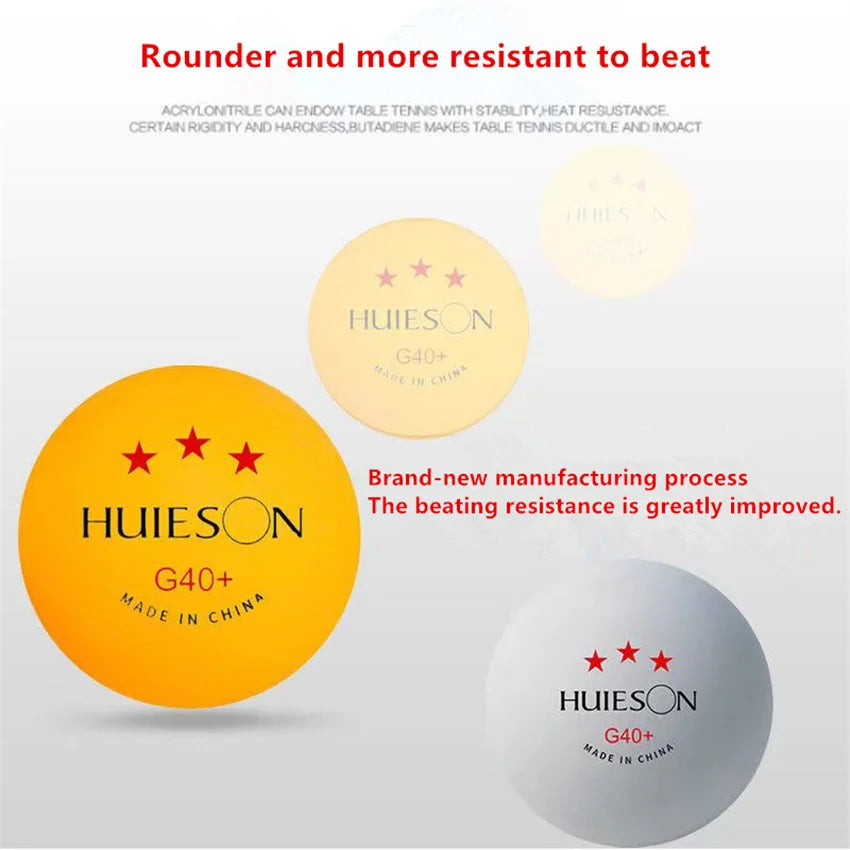 Neue Huieson 3-Sterne 20~100 STÜCK ABS 40+ Material Professionelle Tischtennisbälle TTF Tischtennis Ping-Pong-Bälle für Wettkämpfe