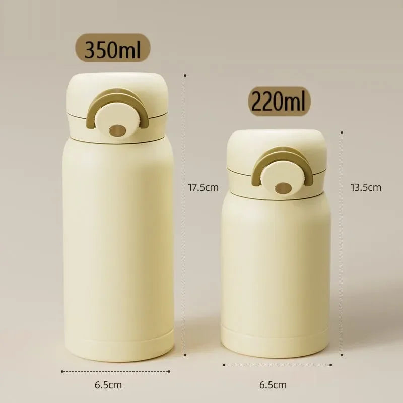 Mini tasse thermos de 220 ml/350 ml, tasse de poche, tasse à café thermique en acier inoxydable, flasque sous vide, bouteille d'eau chaude isotherme, cadeau pour enfants