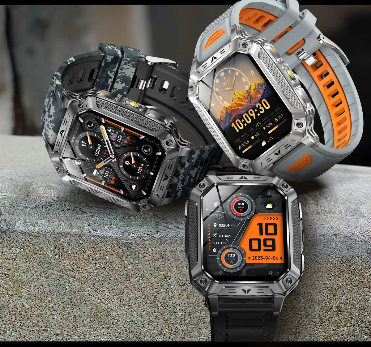 Montre connectée homme 2026 avec batterie ultra-large intégrée de 1400 mAh, GPS extérieur, écran AMOLED de 2,01", étanche 10 ATM, appel BT