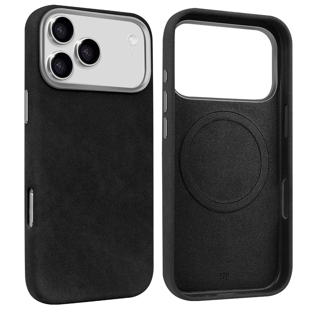 Suede Phone Case for iPhone 17 pro with Magnetic Wireless Charging Anti-Drop Cover Compatible with iPhone 17 16 15 pro Max