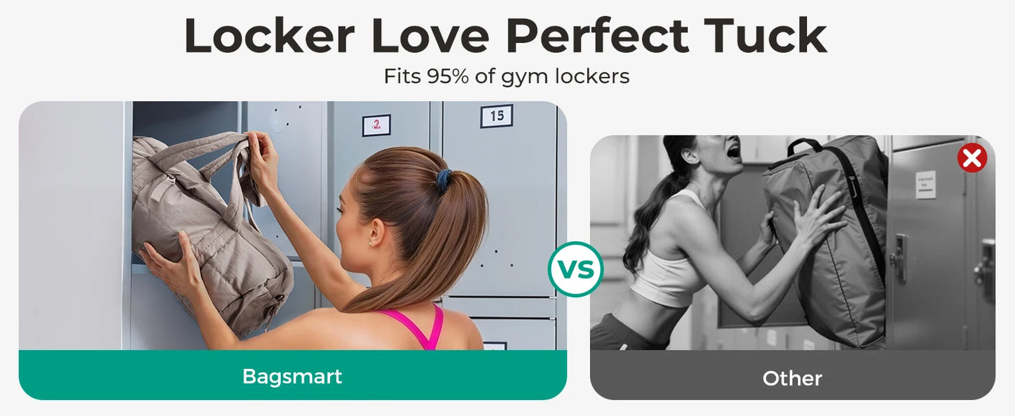 BAGSMART Reisetasche für Damen, Sporttasche, Yogatasche mit Nass- und Trockenfach, gesteppte Sporttasche für Wochenendausflüge, Schwimmen