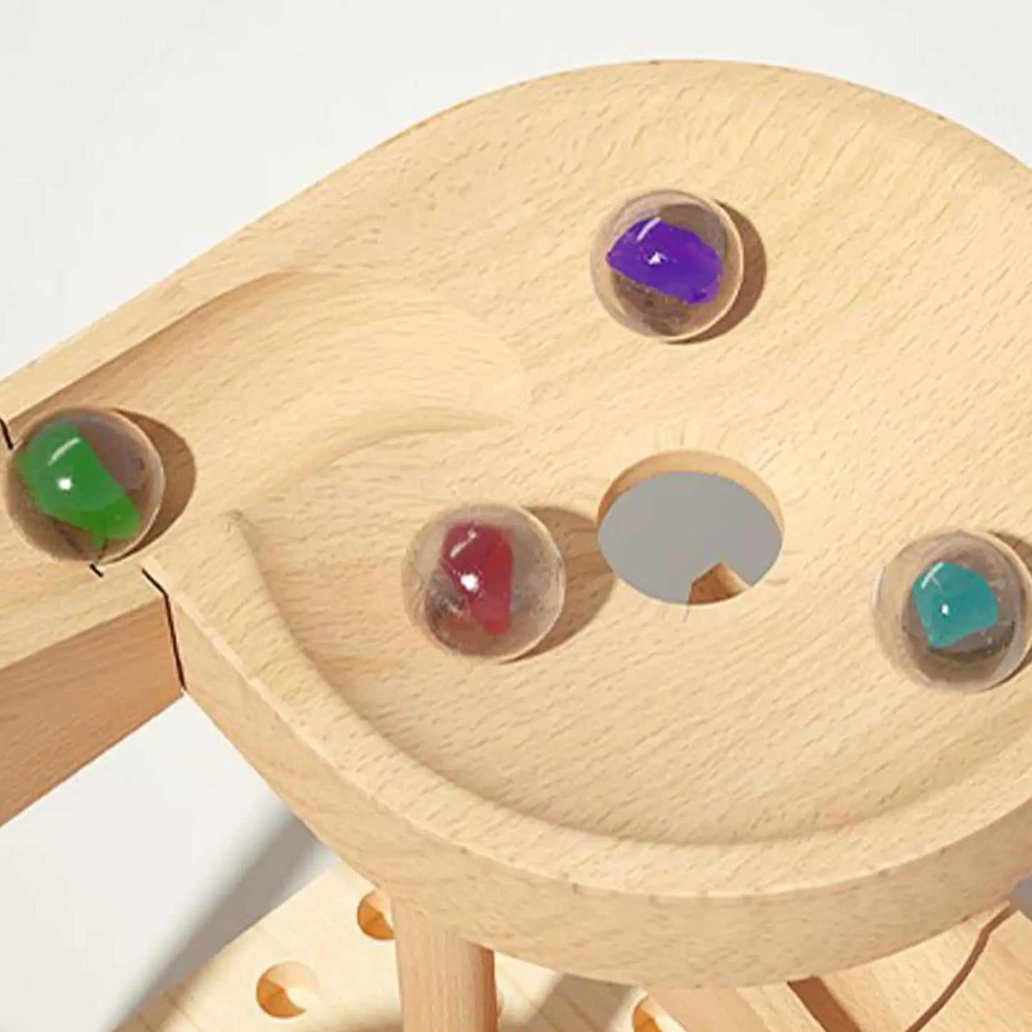 Holzmurmel-Labyrinth Rennbahn Spiel STEM Lernspielzeug für Kinder Lern-Puzzle-Brettspiel für Jungen Mädchen Geburtstagsgeschenke