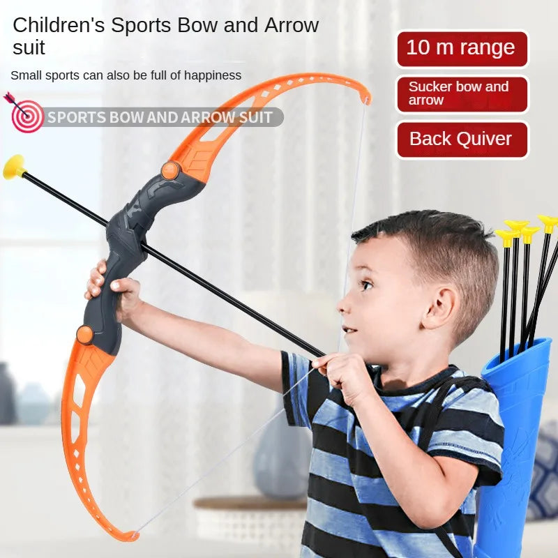 Kinder Pfeil und Bogen Set Outdoor Bogenschießen Spielzeug Set für Kinder im Alter von 4-8, 8-12 mit Saugnapfpfeilen Für Kinder und Erwachsene zum Stressabbau