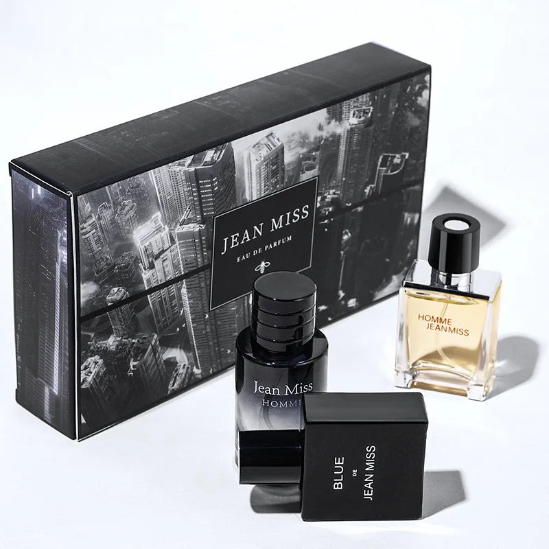 Wild Herren Parfüm Geschenkset 3*30ml Lang Anhaltendes Cologne für Männer Maskuliner Duft Eau De Toilette Kit Herren Tägliches Körperspray Box