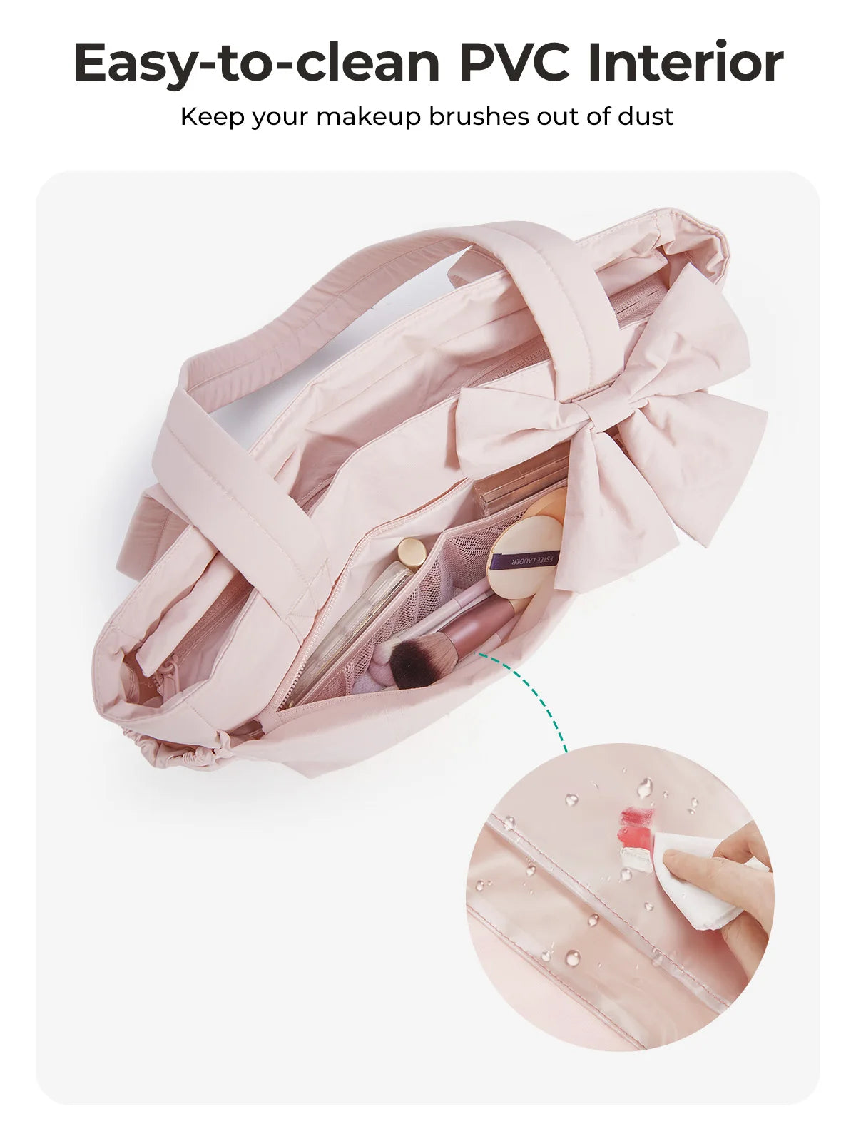 BAGSMART Sac fourre-tout trois tailles avec plusieurs poches, sac à main gonflé, sac à bandoulière décontracté, sac fourre-tout grande capacité