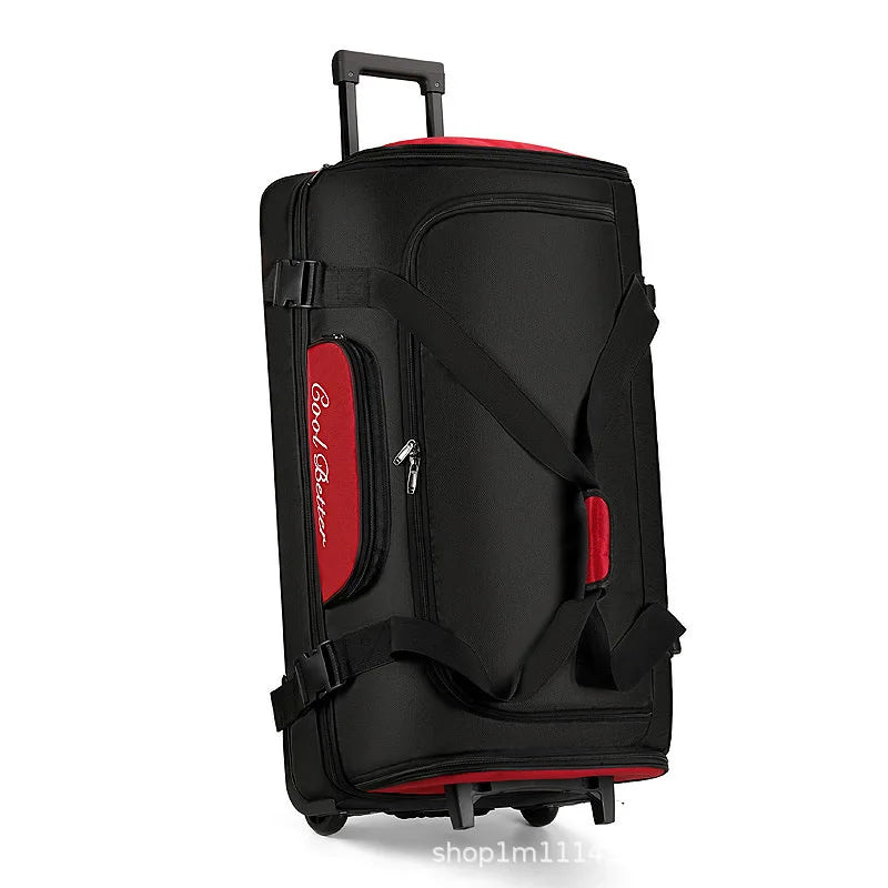 Valise à roulettes COLENARA en tissu Oxford Sac trolley 34 pouces Essentiels de voyage en famille Sac de rangement multifonctionnel Valise pour homme