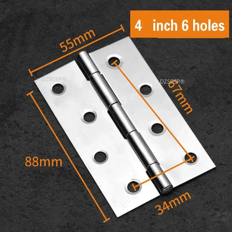 Zubehör 304 Edelstahl Flache Tür Dickes Hochwertiges Scharnier 1/1.5/2/2.5/3/4 Zoll 2 Stück Türbandscharniere Möbelbeschläge