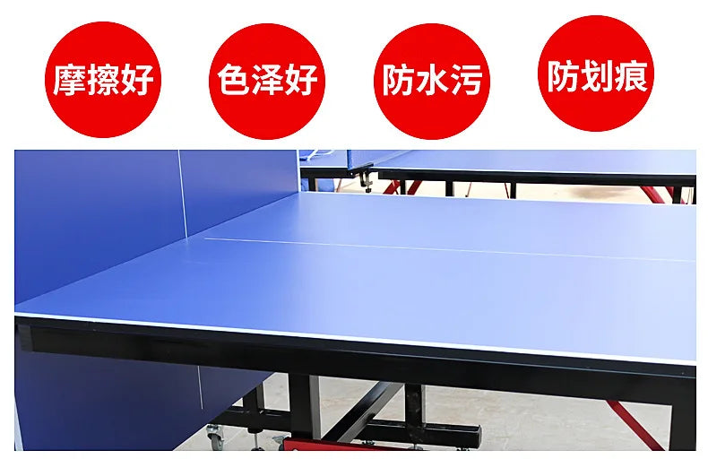 12mm  Anti-Corrosion Table Tennis Table Indoor  Foldable Indoor Ping Pong Table