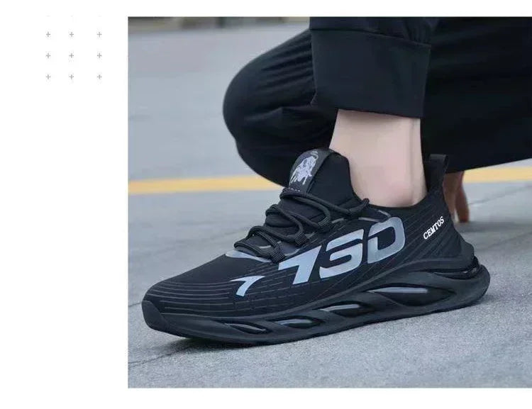 Chaussures de sport décontractées en maille légère pour hommes, chaussures de course respirantes et fraîches pour l'été, baskets à semelle souple et confortable antidérapantes pour hommes