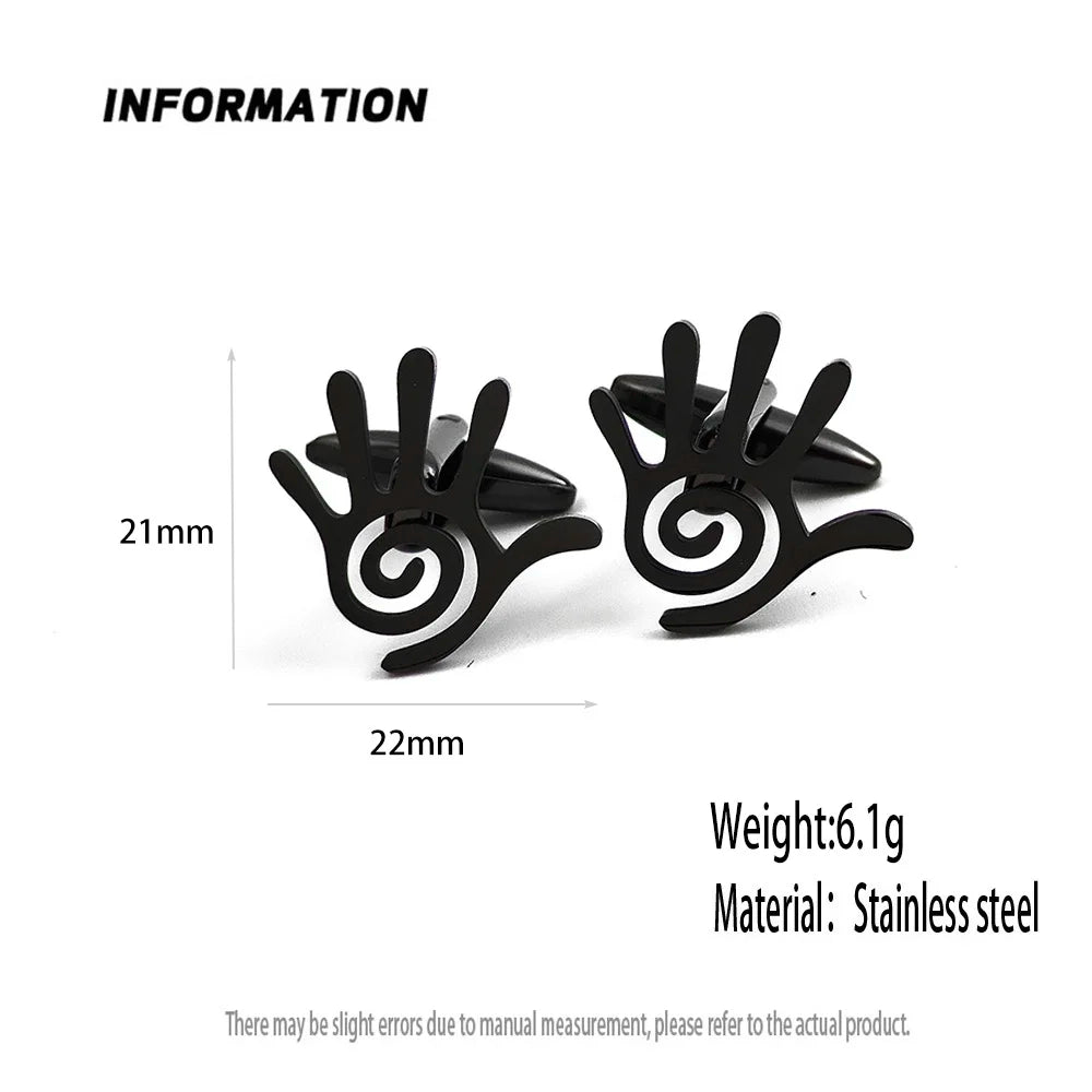 Manschettenknöpfe aus Edelstahl mit Totenkopf, Spinne, Fledermaus, Herren-Hemdknöpfe, Krawatten für Herrenkleidung, dekorative Punk-dunkle Manschettenknöpfe, Schmuckgeschenk