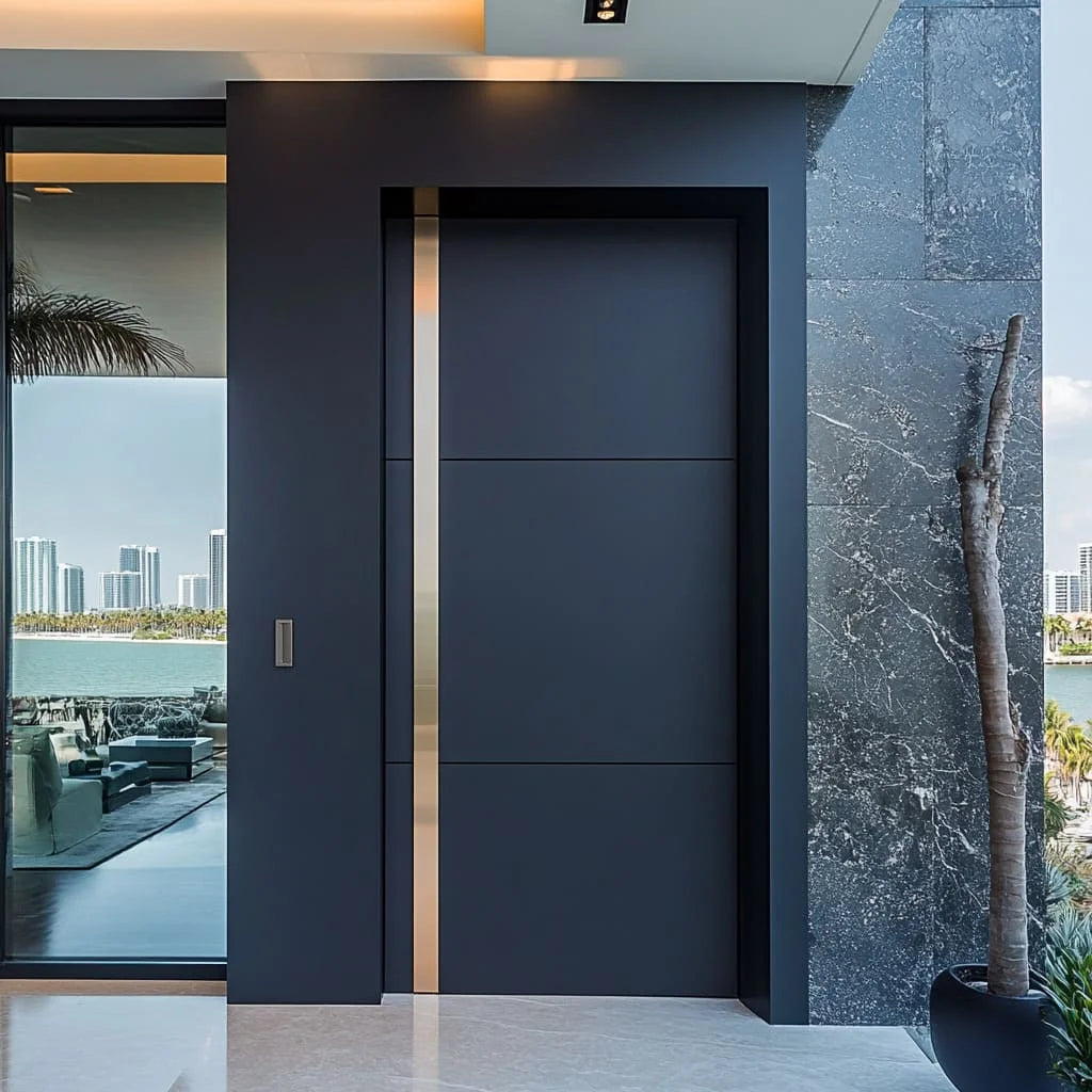 Portes Antivol pour Maison Portes de Sécurité Métalliques Vente en Gros Entrée Porte Principale à Rupture de Pont Thermique en Alliage d'Aluminium Porte Extérieure d'Entrée