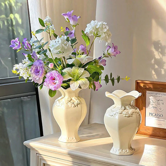 Ceramic Flower Vase Table Center Decoration Aesthetic Vase Hydroponic Plant Vases Desktop Ornament Home Decoration