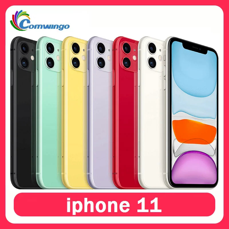 Apple iPhone 11 d'origine, écran 6,1 pouces, puce A13 Bionic, 4 Go de RAM, 64 Go/128 Go/256 Go de ROM, NFC, 4G LTE, iOS, téléphone mobile iPhone 11, téléphone d'occasion