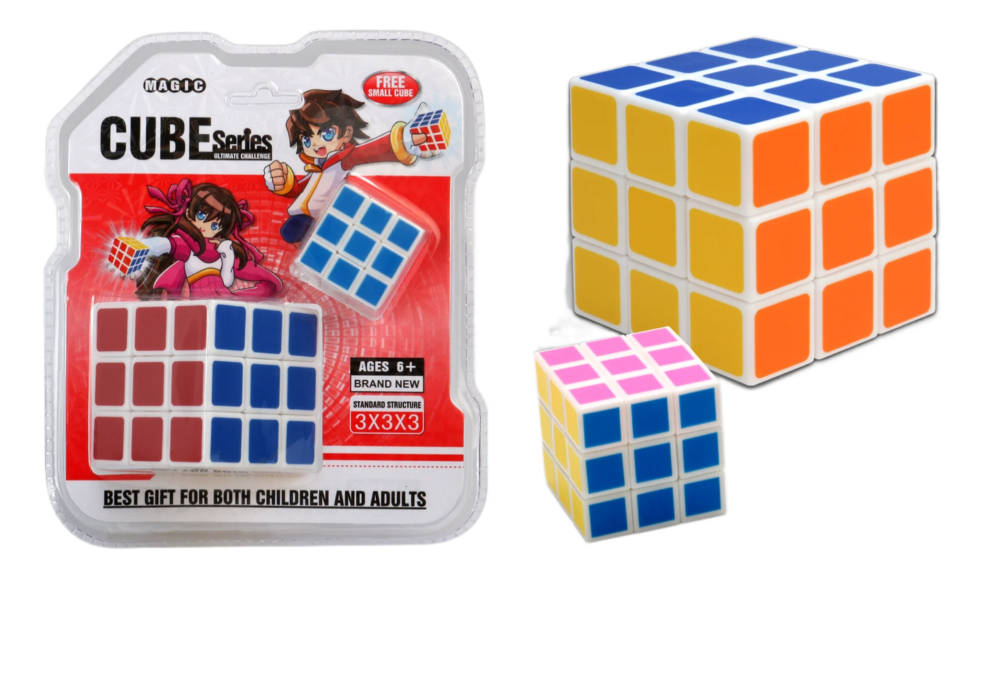 Yisheng Magic Cube 3x3 Puzzle Jouets Éducatifs Casse-tête en Fibre de Carbone Transfert Thermique Cubes Couleurs Macaron Bonbon Cadeau pour Enfants