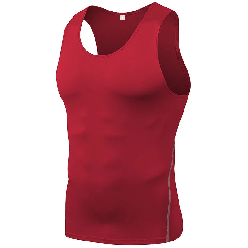 Herren Kompressionsshirt Ärmelloses Tanktop Herren Schnelltrocknend Workout Fitness Gym Baselayer Unterhemd Bodybuilding Laufweste