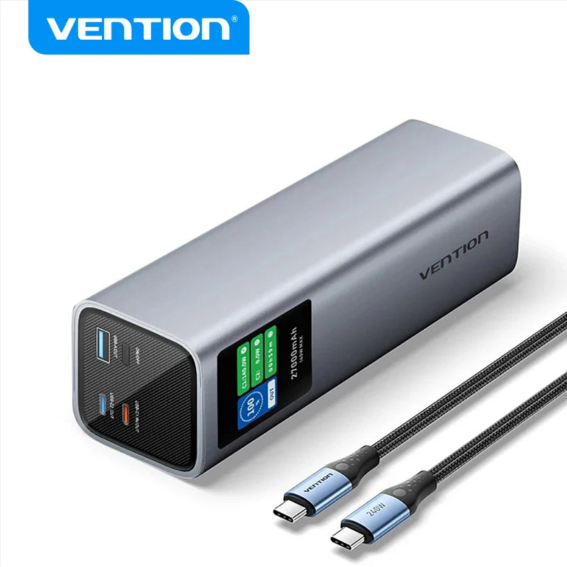Vention 140W Powerbank 27000mAh PD3.1 Schnellladung für iPhone 17 16 Samsung S25 S24 Tragbare Powerbank für Laptops Macbook Pro