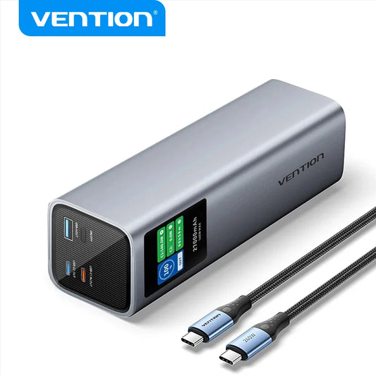Vention 140W Power Bank 27000mAh PD3.1 Fast Charging for iPhone 17 16 Samsung S25 S24 Portable Powerbank for Laptops Macbook Pro
