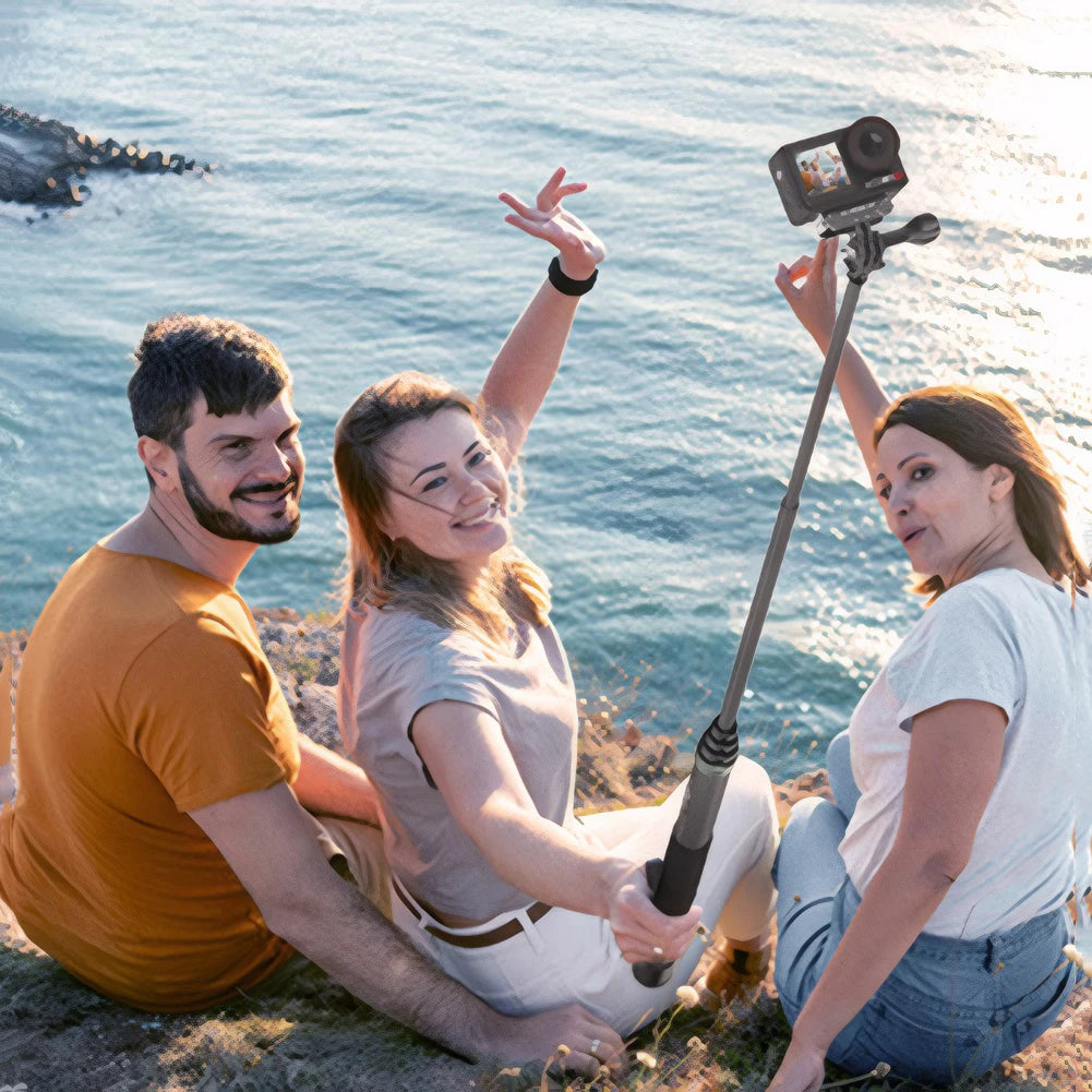Invisible Selfie Stick Carbon Fiber Extension Pole Adjustable Hand Grip for Insta360 X5 X4 X3 for OSMO for GoPro Hero