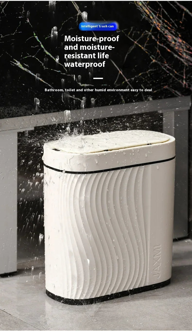 Intelligenter Sensor-Mülleimer Haushalt Leicht Luxuriöser Automatischer WC-Mülleimer Schmaler Schlitz mit Deckel Elektrischer Mülleimer