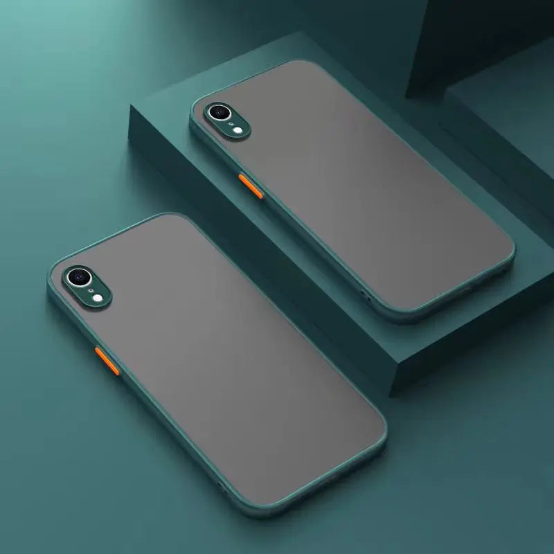 Shockproof Armor Matte Cover for iPhone Xs Max XR XS X 6 6S 7 8 Plus SE 2020 SE 2022 Silicone Bumper Clear Hard PC Case Capa