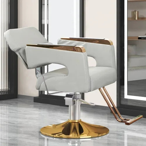 Chaise de Salon de Luxe Lifter, Protecteur en Métal, Dossier, Chaise de Barbier Pivotante, Fauteuil Confortable Nordique, Cadeira De Cabeleireiro, Mobilier de Salon