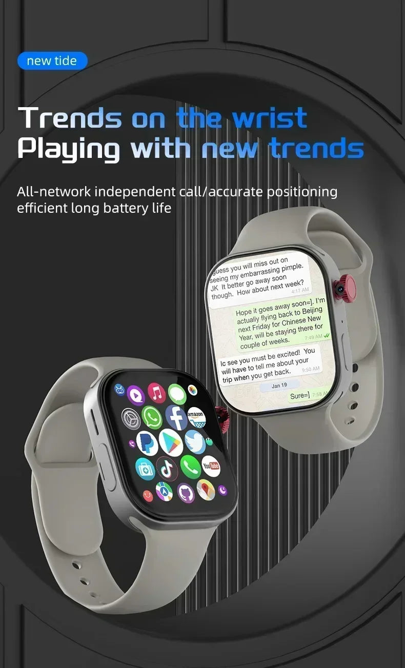 La smartwatch Android 4G VP99 dispose d'une caméra rotative à 180°, d'un emplacement pour carte SIM, du suivi GPS, de la connectivité WiFi, d'un espace de stockage de lecture et de la voix IA.